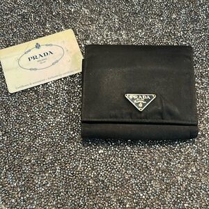 Used Prada nylon wallet